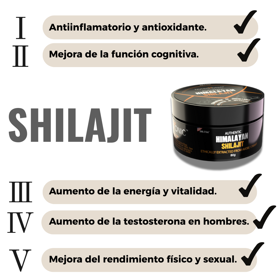 Resina Premium de Shilajit del Himalaya